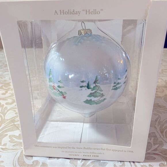 Hallmark Snow Buddies Ceramic Christmas Ornament in Box Gorgeous - Picture 4 of 5